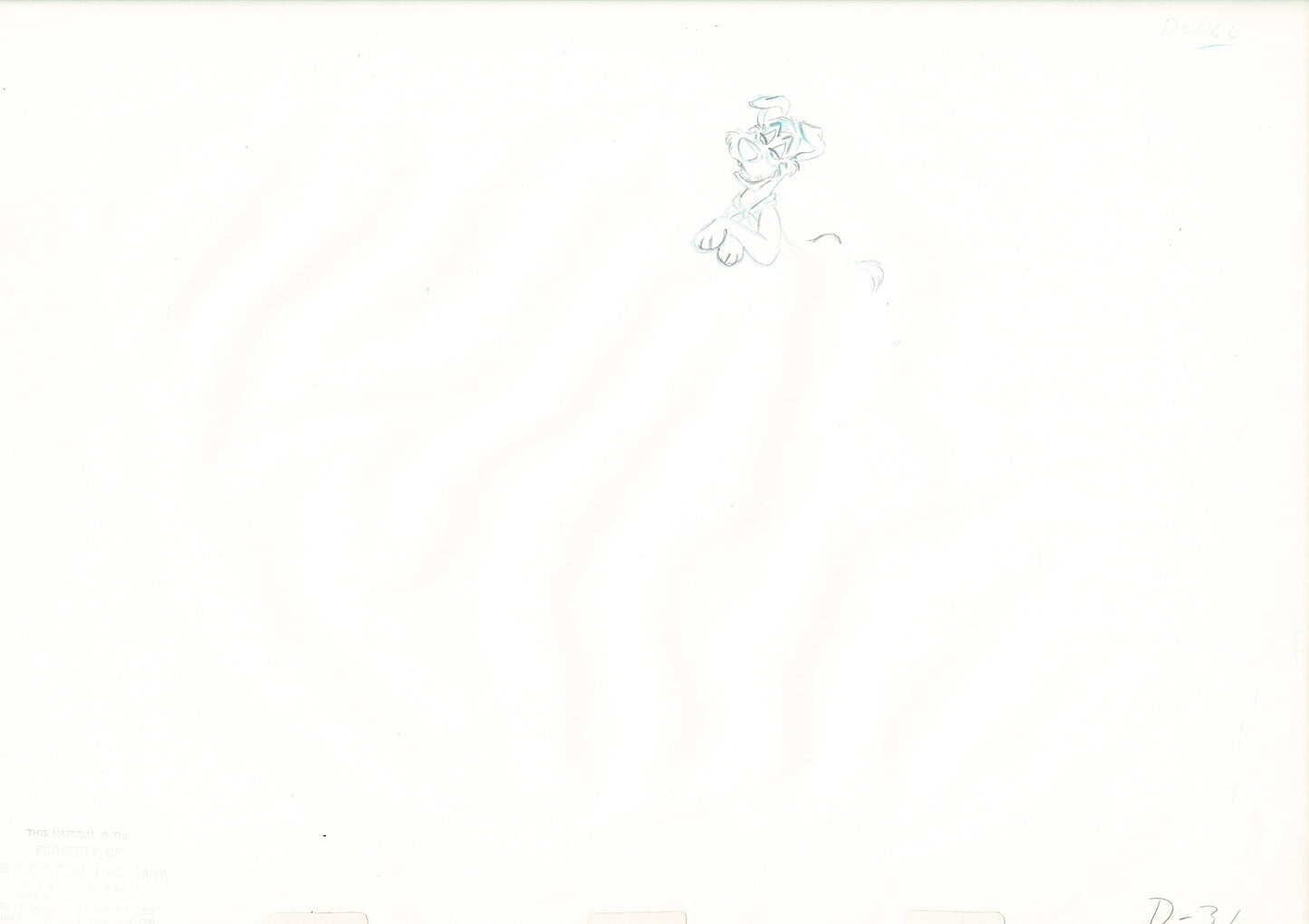 Oliver & Company 1988 DODGER Walt Disney Original Production Animation Drawing A31