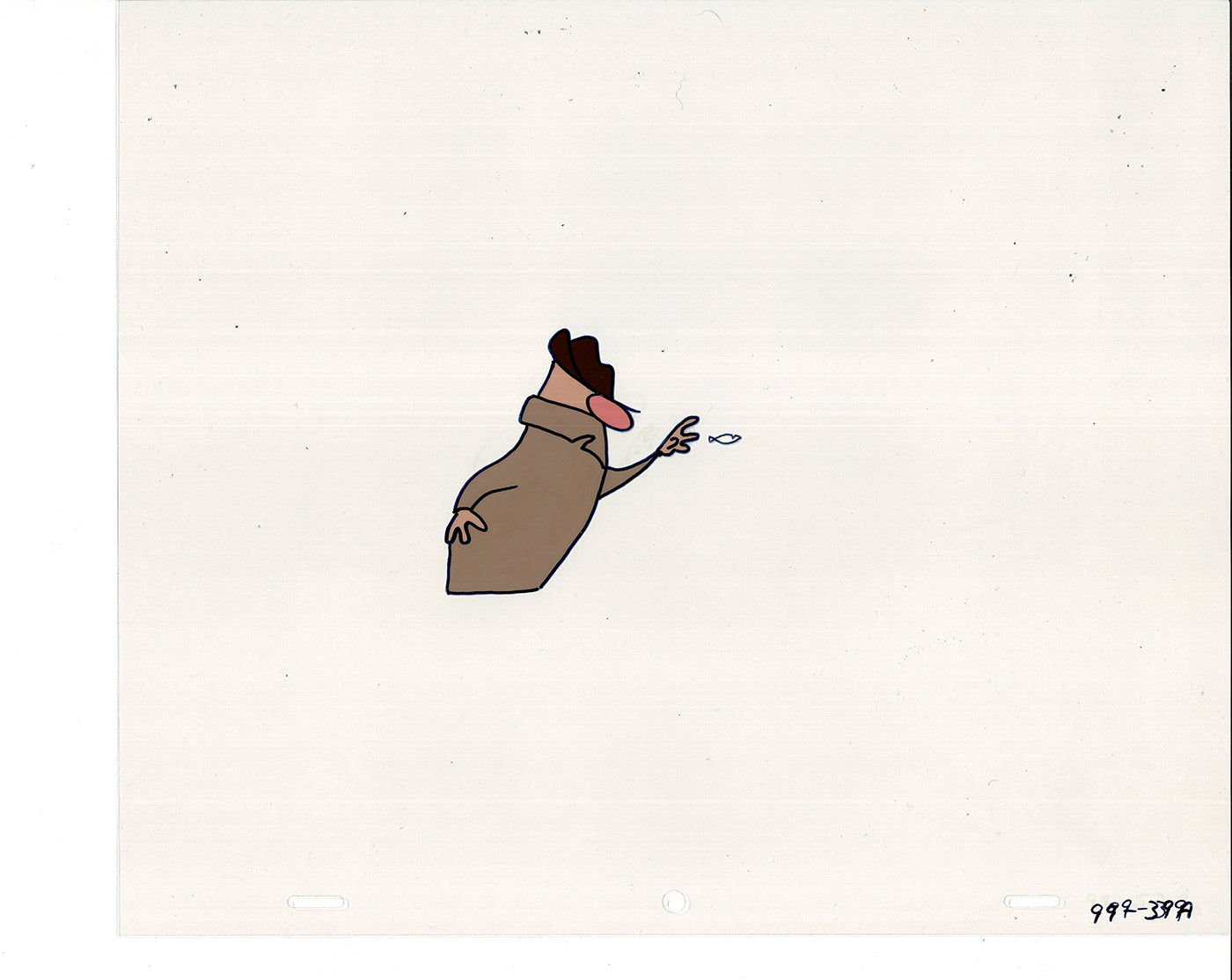 Sesame Street Cel and Drawing Detective The Heavyweight Production Cartoon Ivanick 1989 B-31