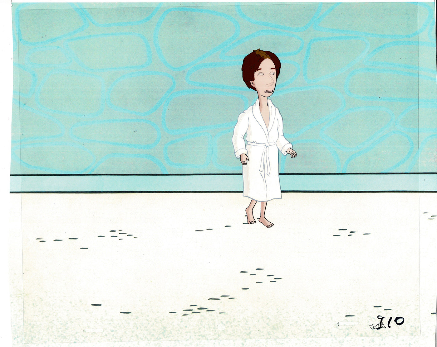 David Spade Production Cel and Drawing from Sammy Production TV Cartoon SNL Alum 2000 C-32