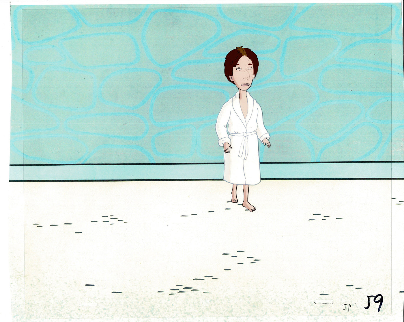 David Spade Production Cel and Drawing from Sammy Production TV Cartoon SNL Alum 2000 C-33