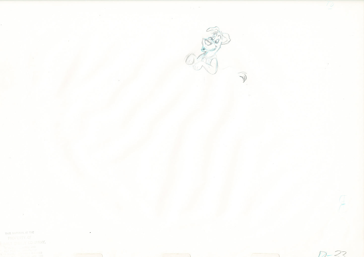 Oliver & Company 1988 DODGER Walt Disney Original Production Animation Drawing A33