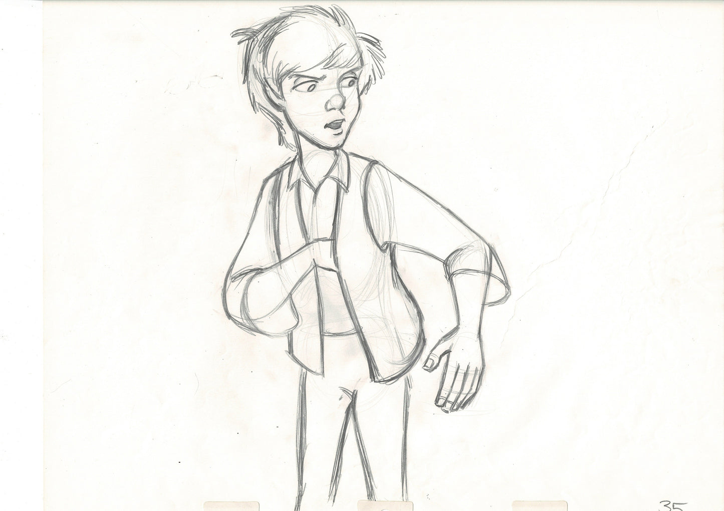 The Black Cauldron 1985 TARAN Walt Disney HUGE Original Production Animation Drawing A35