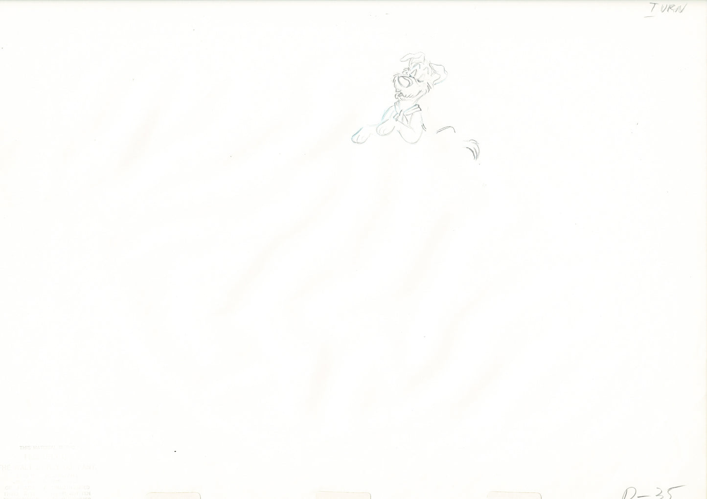 Oliver & Company 1988 DODGER Walt Disney Original Production Animation Drawing A35