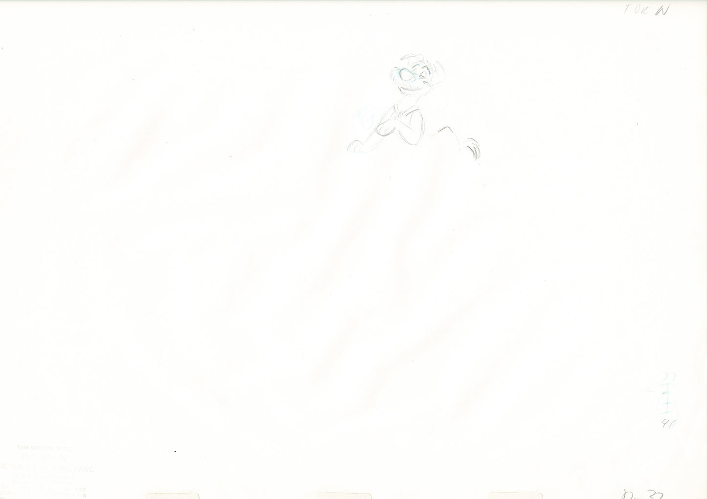 Oliver & Company 1988 DODGER Walt Disney Original Production Animation Drawing A37