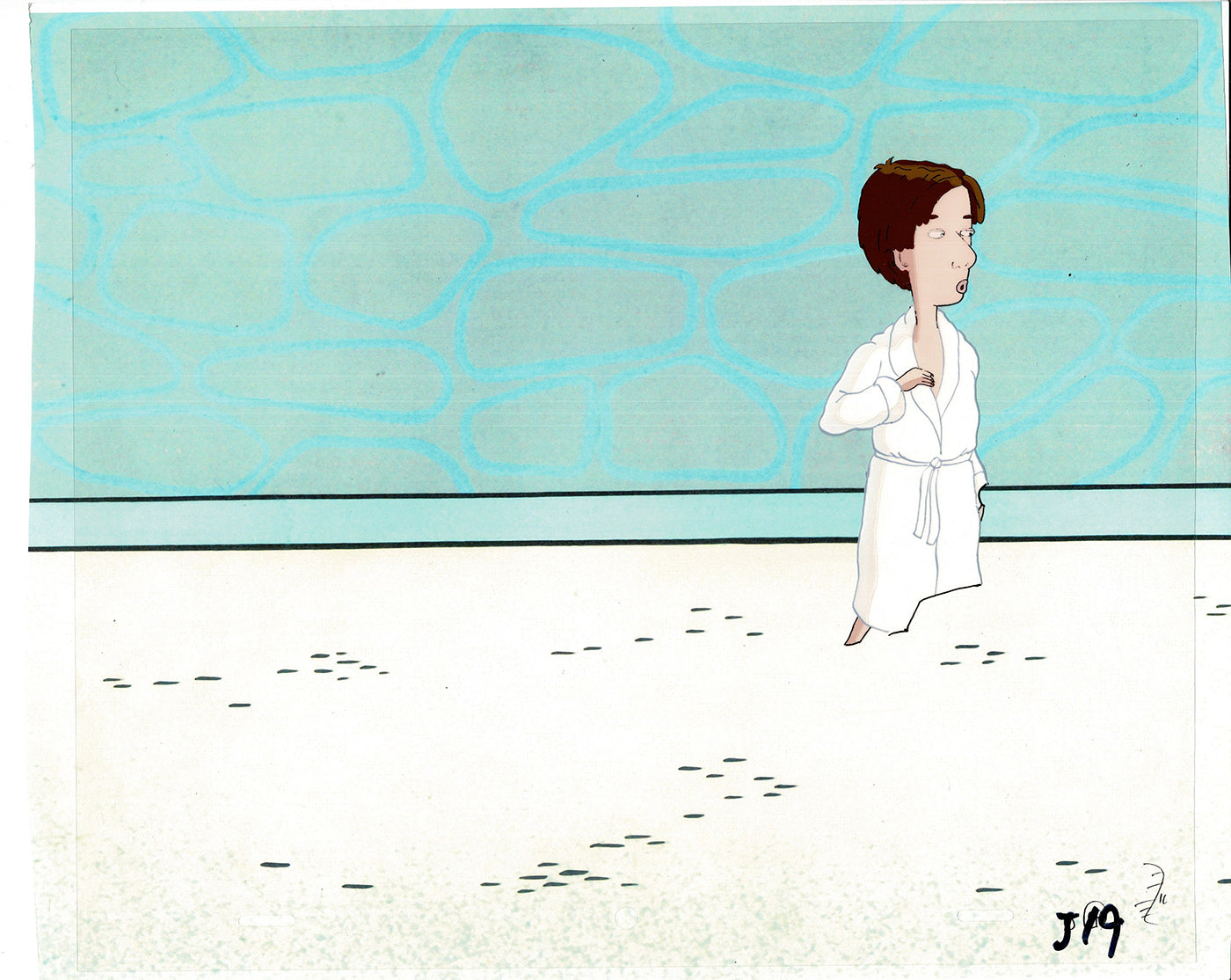 David Spade Production Cel and Drawing from Sammy Production TV Cartoon SNL Alum 2000 C-38