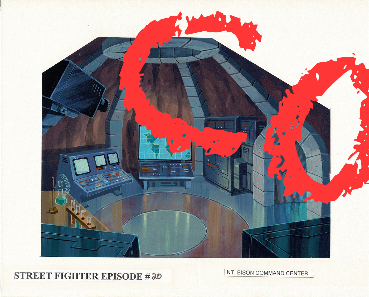 Street Fighter Hand Painted Background KEY Used to Make Cartoon Episode 1995-1997 Capcom A-3