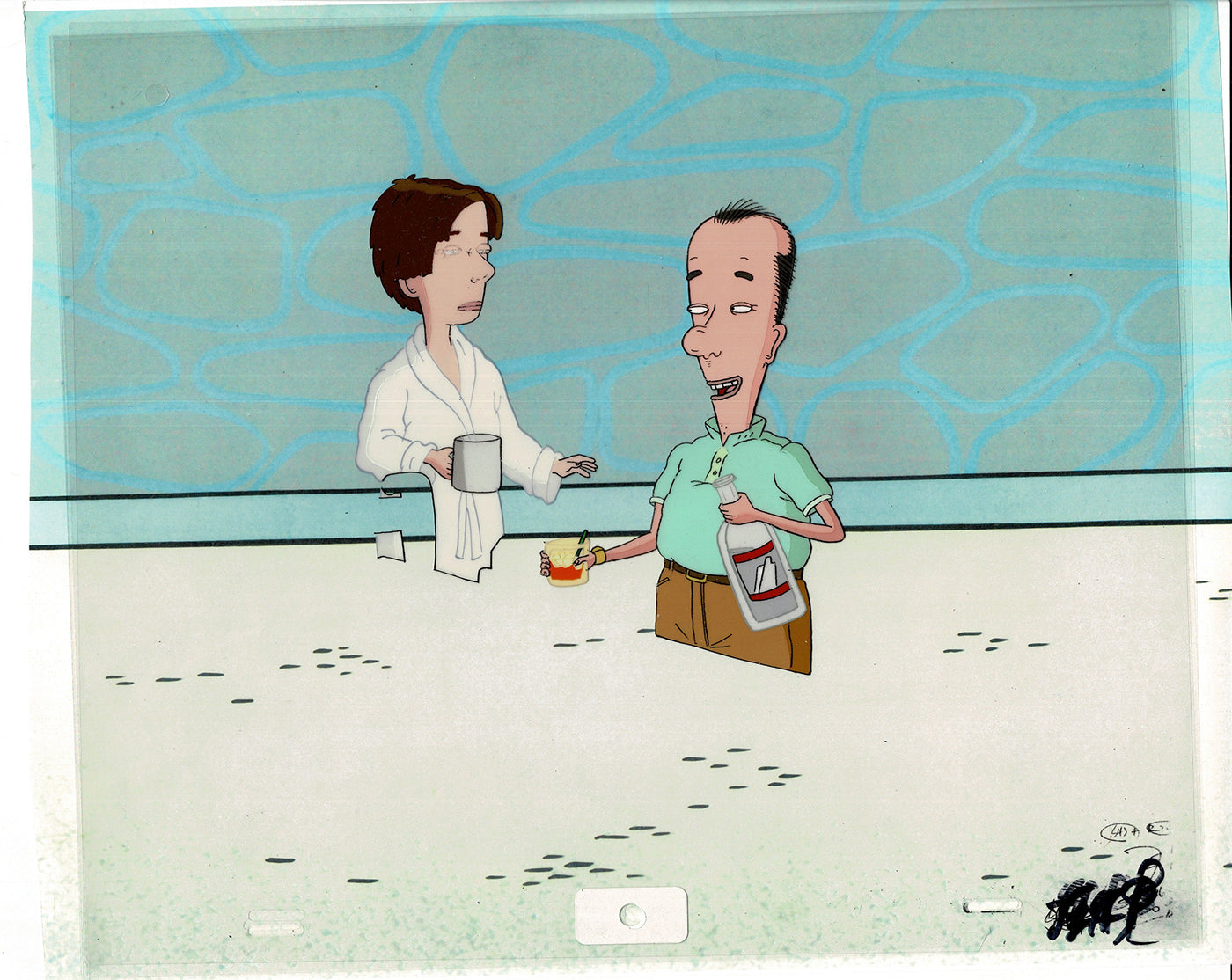David Spade Production Cel and Drawing from Sammy Production TV Cartoon SNL Alum 2000 C-03