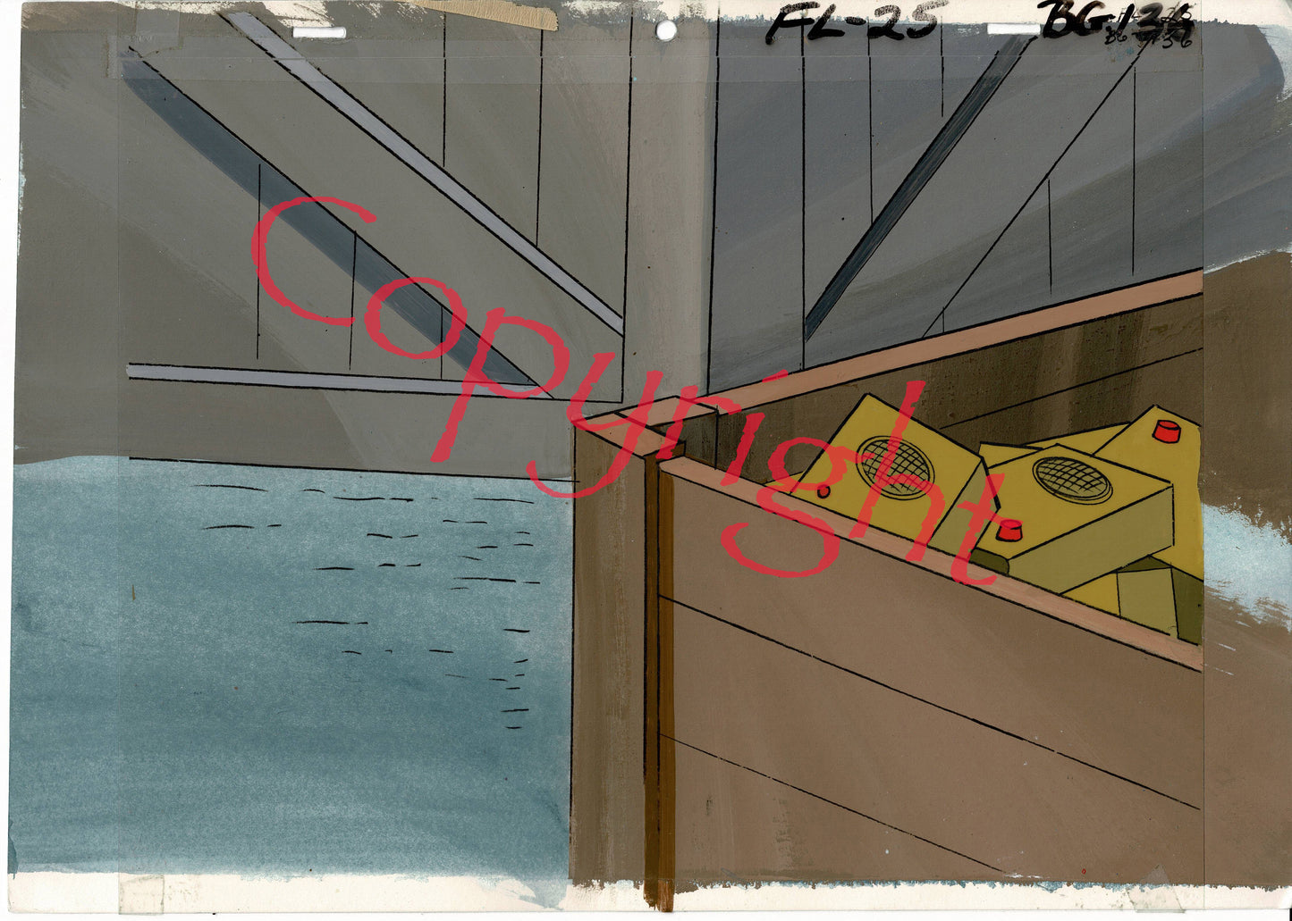Flash Gordon Background Art Filmation Original Production Animation Art 1979-1982 A-03