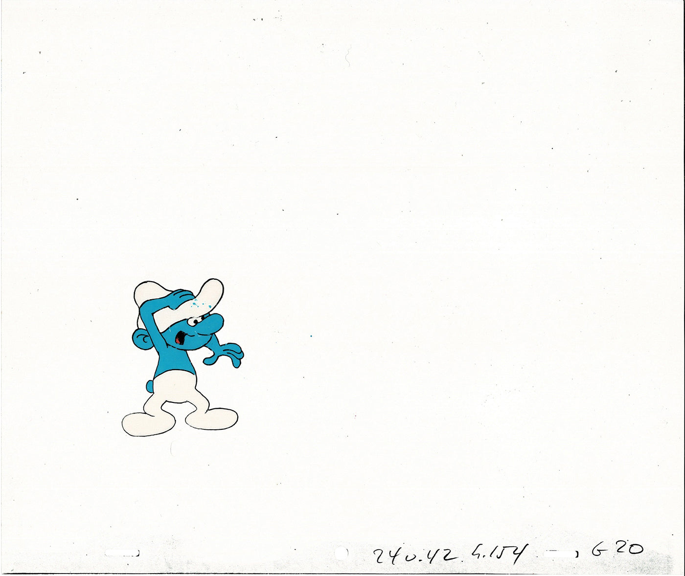 Smurfs Smurf PILOT Grouchy Production Animation Cel Hanna Barbera 1981 See Below P3