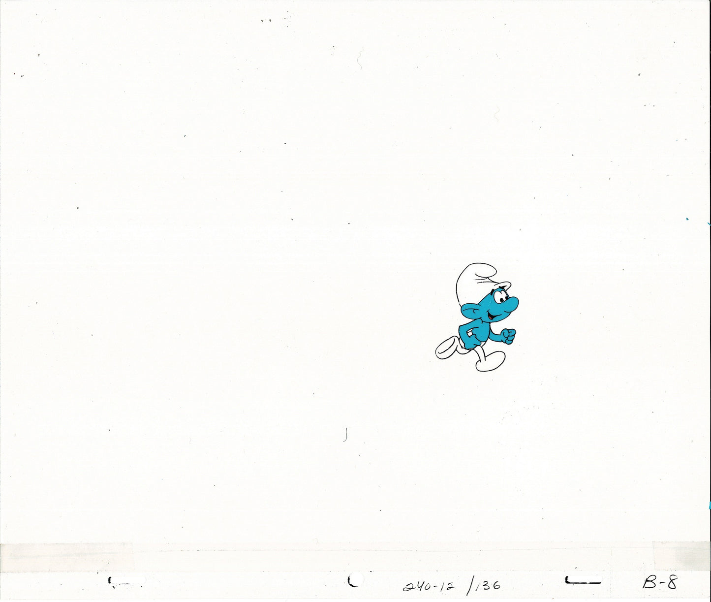 Smurfs Smurf Original Production Animation Cel Hanna Barbera 1980s m3