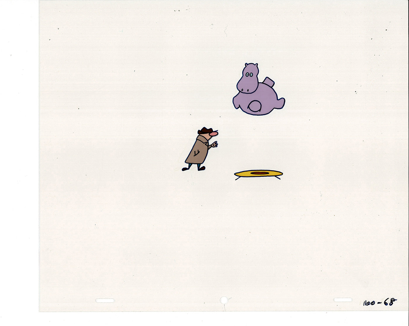 Sesame Street Cel and Drawing Detective The Heavyweight Production Cartoon Ivanick 1989 D-40