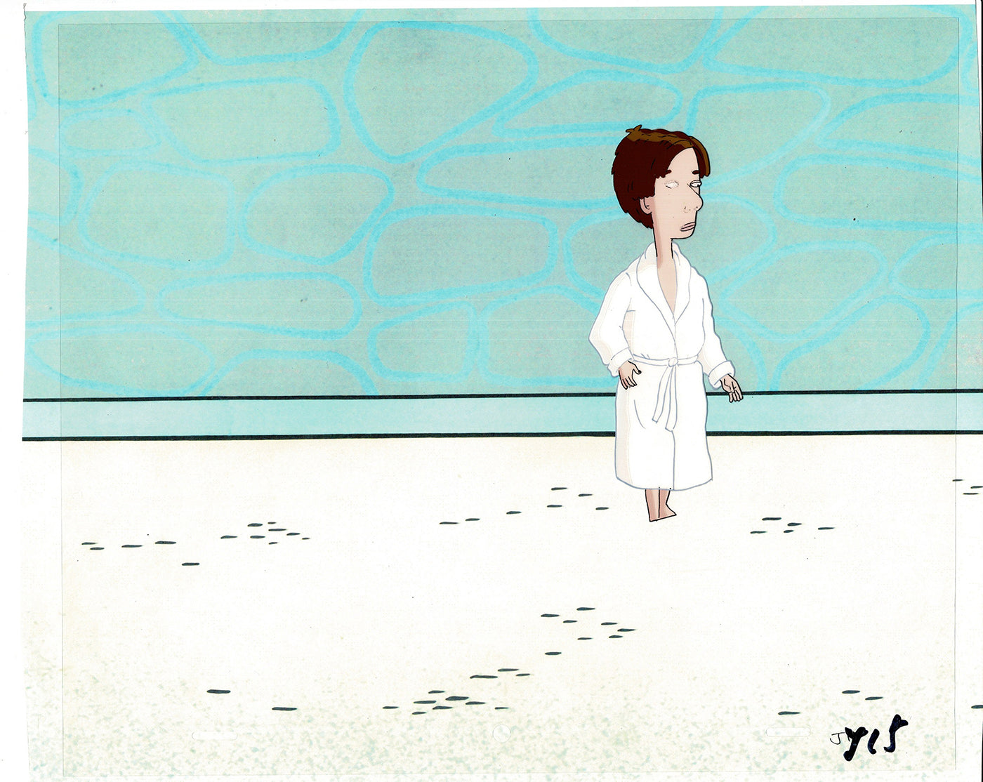 David Spade Production Cel and Drawing from Sammy Production TV Cartoon SNL Alum 2000 C-41