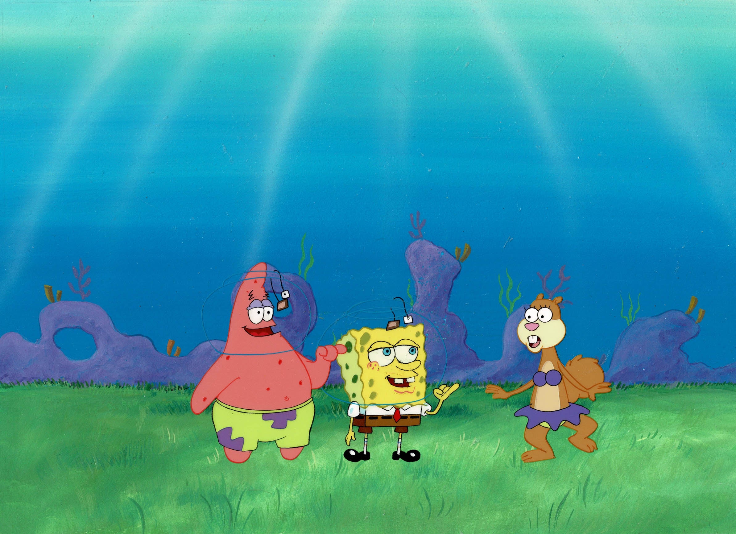 Spongebob Squarepants Patrick And Sandy Cheeks Production Animation Ce spongebob-squarepants-patrick-and-sandy-cheeks-production-animation-ce