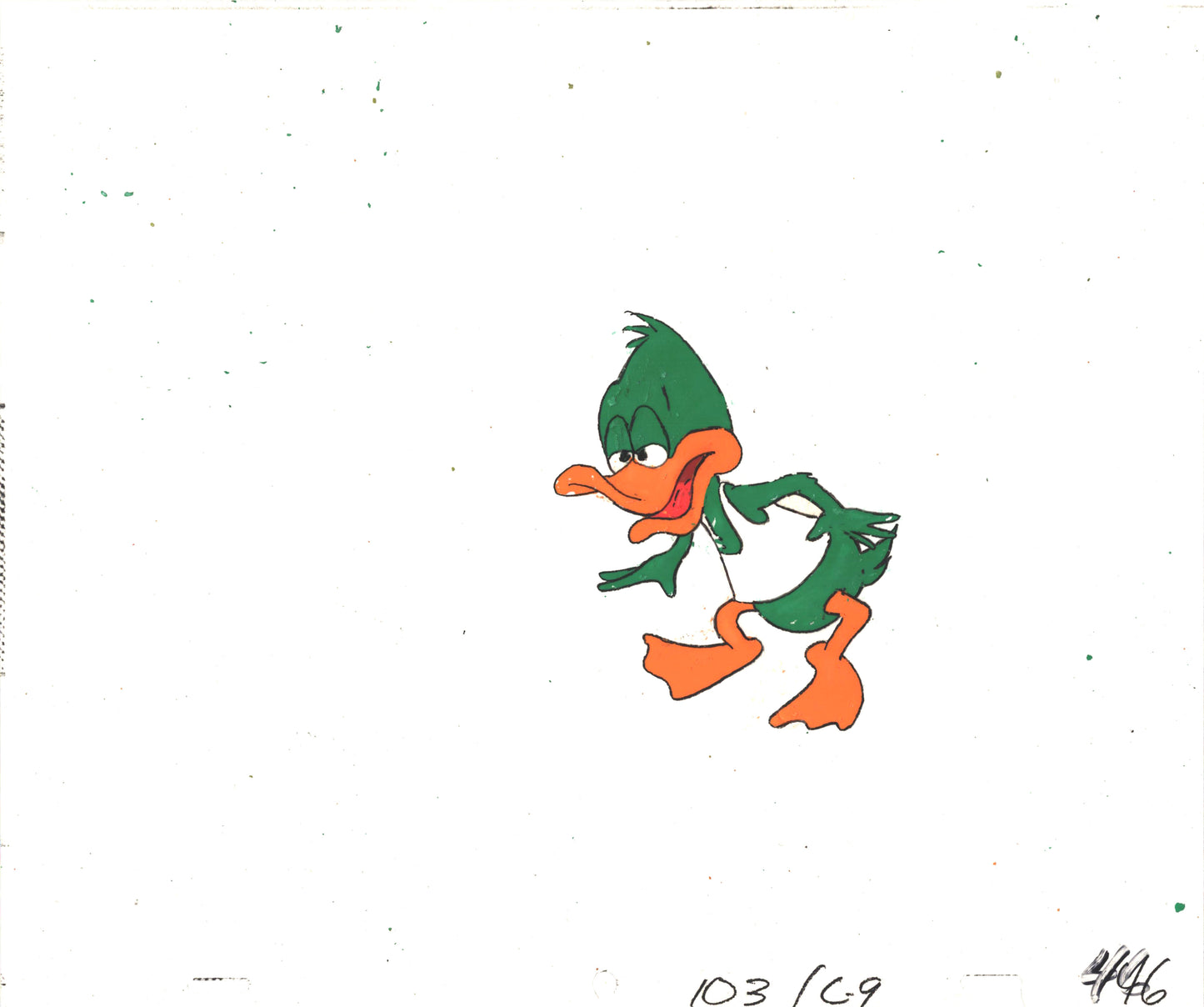 Unknown Animation Production cel and drawing of a Plucky? 46