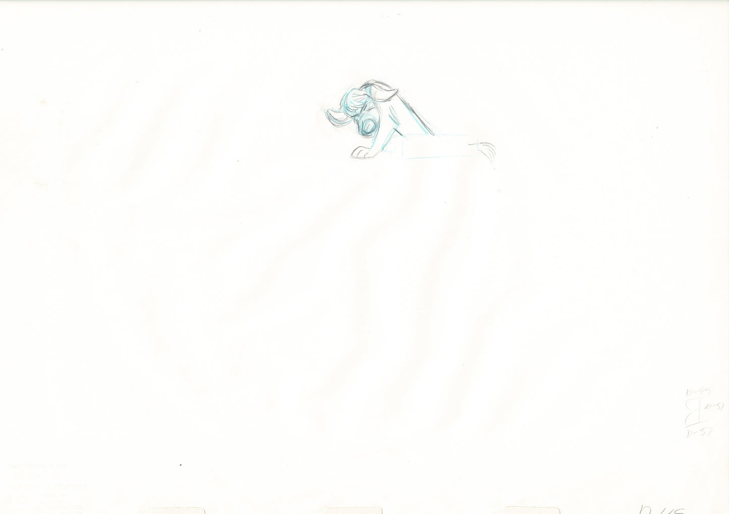 Oliver & Company 1988 DODGER Walt Disney Original Production Animation Drawing A49