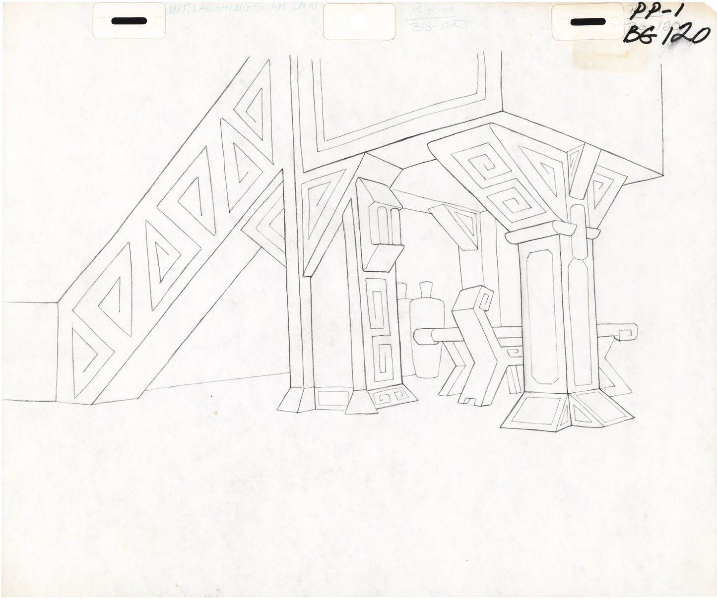 She-Ra Princess of Power FIRST EPISODE/PILOT Animation Production Pencil Background Drawing For Cels Filmation 1980s P-4