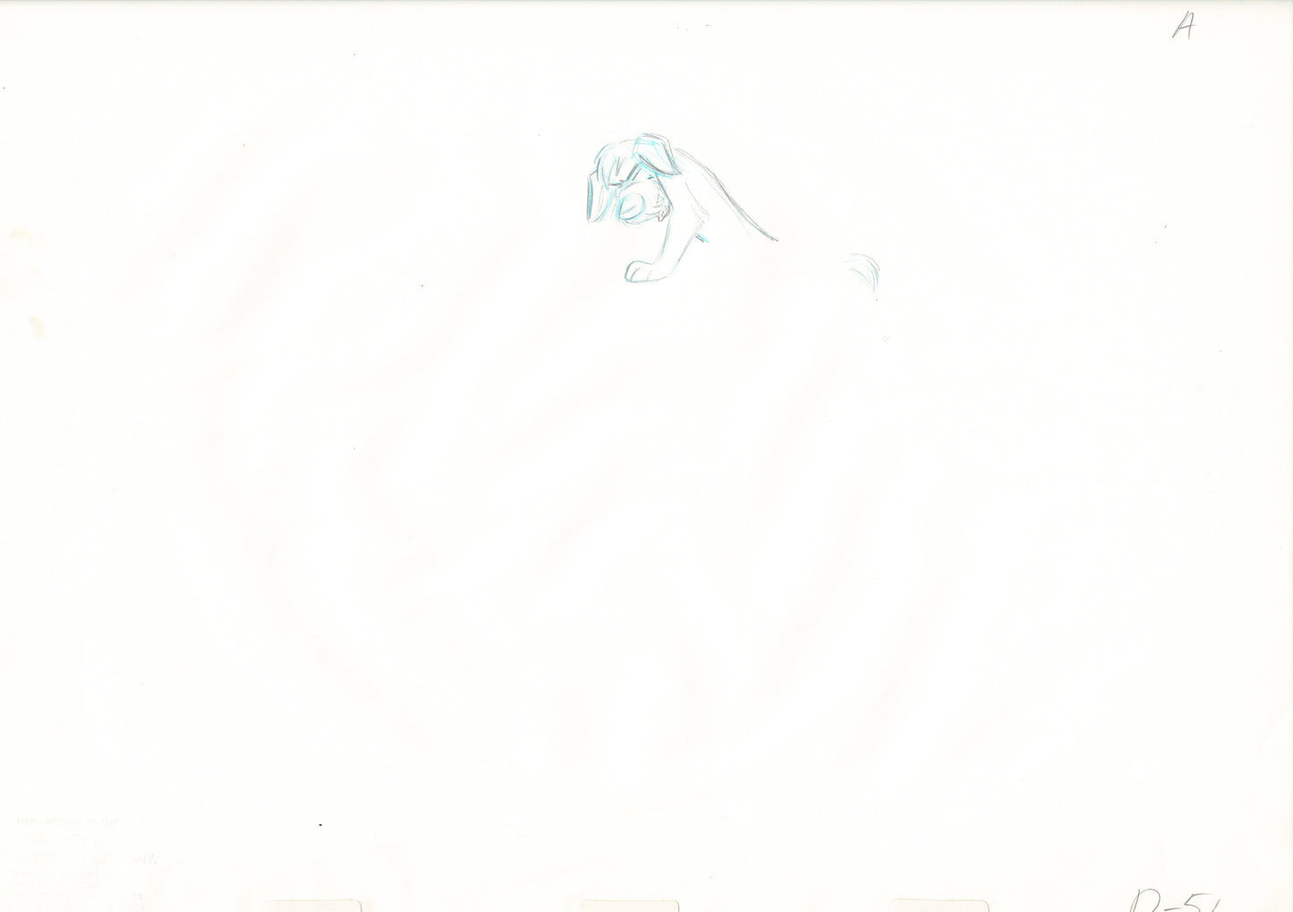 Oliver & Company 1988 DODGER Walt Disney Original Production Animation Drawing A51