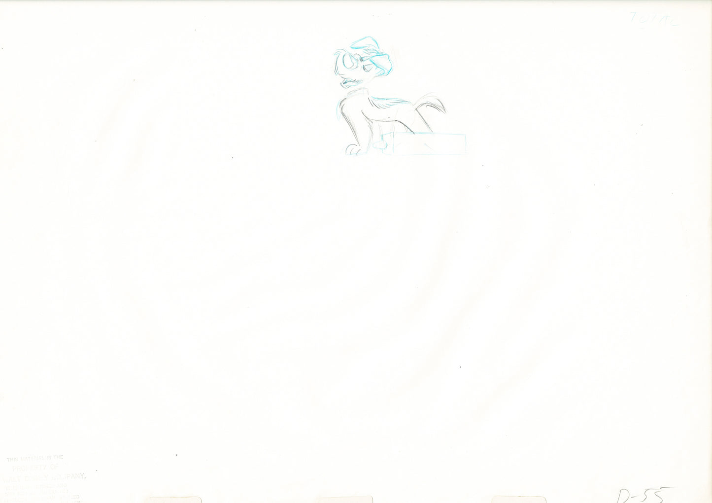 Oliver & Company 1988 DODGER Walt Disney Original Production Animation Drawing A55