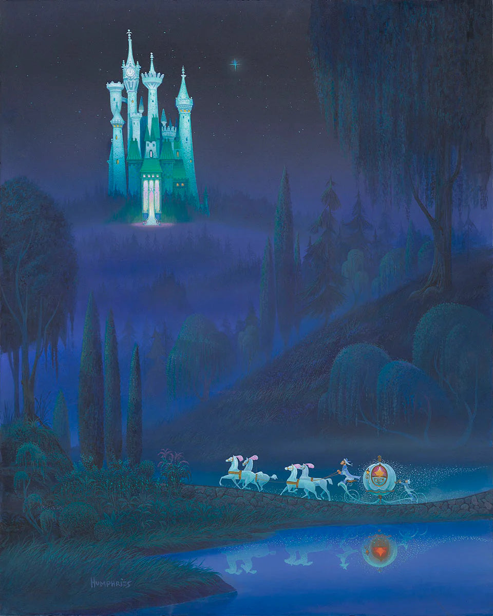 Cinderella Walt Disney Fine Art Michael Humphries Signed Limited Edition of 50 Print on Canvas Wishes Do Come True