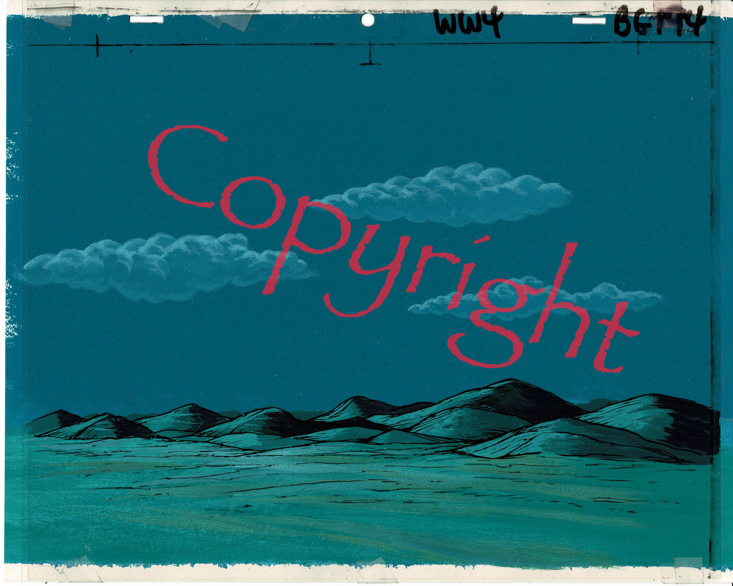 Web Woman Background Art Filmation Original Production Animation Art 1978 A-05