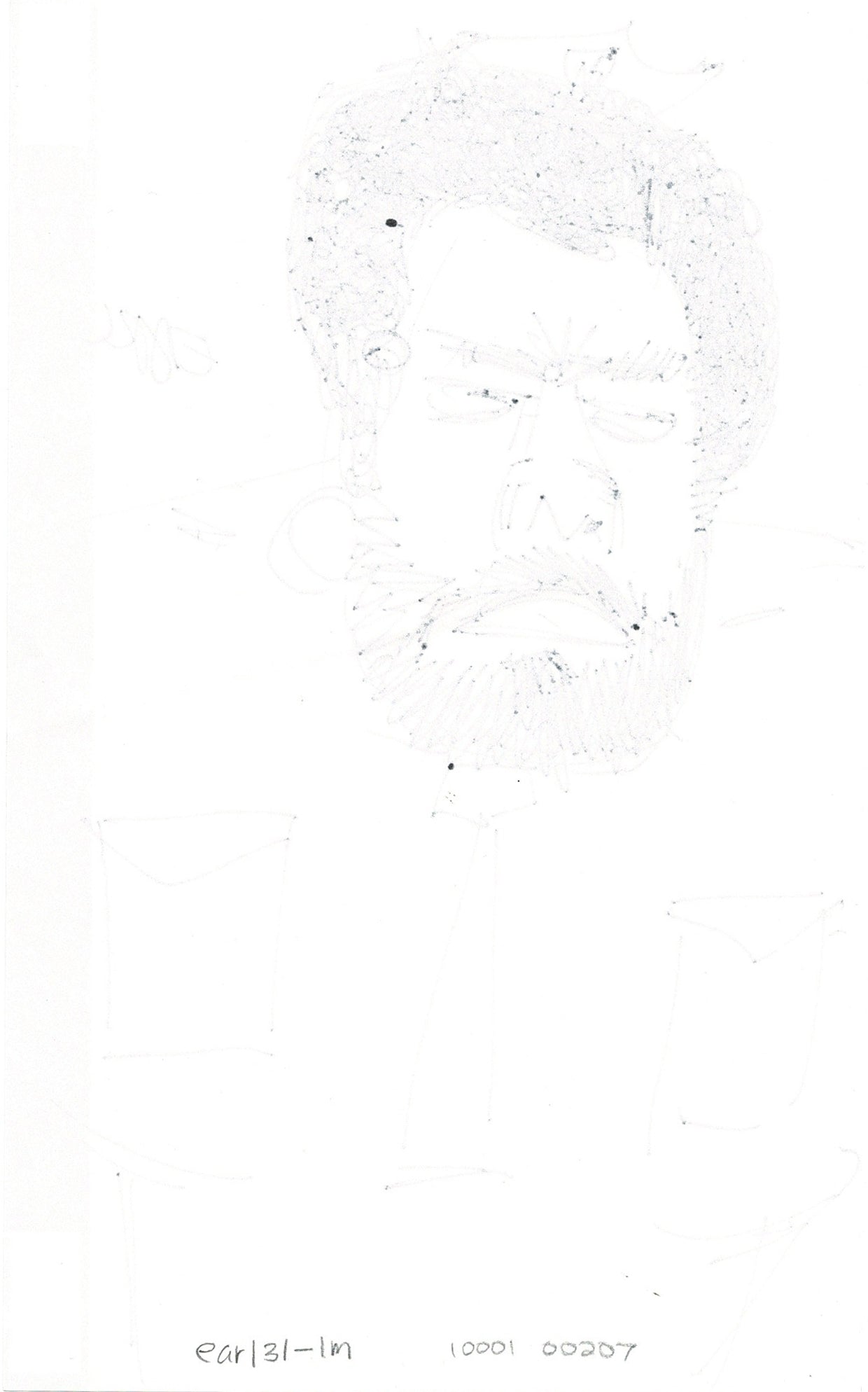 Cloudy with a Chance of Meatballs Production Character Drawing Earl 2009 4