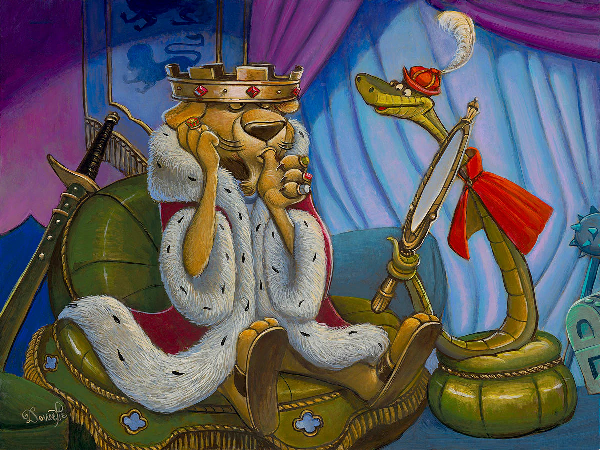 Robin Hood Walt Disney Fine Art Bob Doucette Signed Limited Edition of 50 Print on Canvas "Oh Mother"