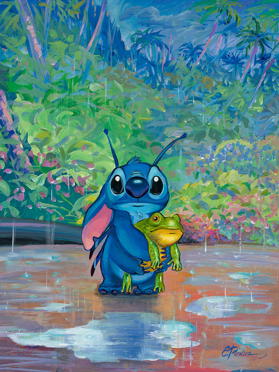 Lilo & Stitch Walt Disney Fine Art Elena Penkova Signed Limited Edition of 95 Canvas Print I Love My Frog