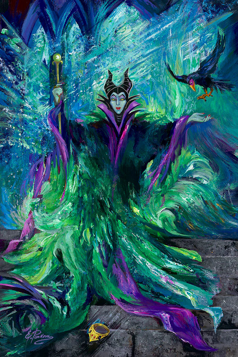 Sleeping Beauty Maleficent Walt Disney Fine Art Elena Penkova Signed Limited Edition of 95 Canvas Print The Emerald Curse