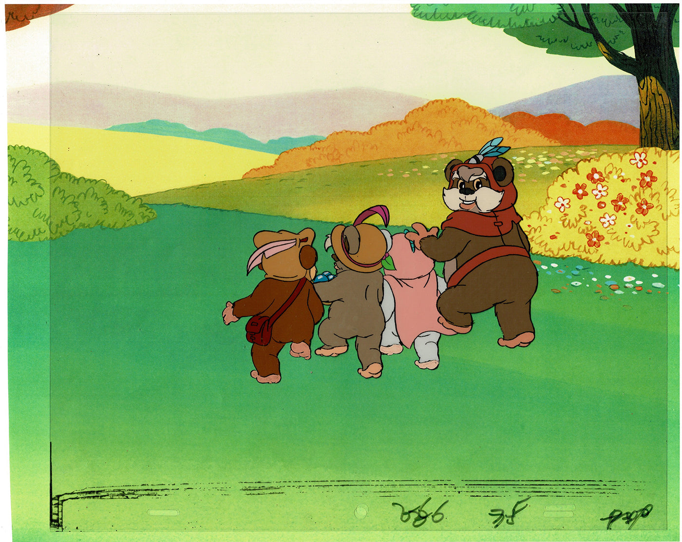 Star Wars: Ewoks Original Production Animation Cel (s) from Lucasfilm F-06