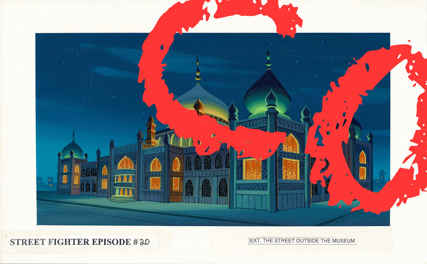Street Fighter Hand Painted Background KEY Used to Make Cartoon Episode 1995-1997 Capcom A-6