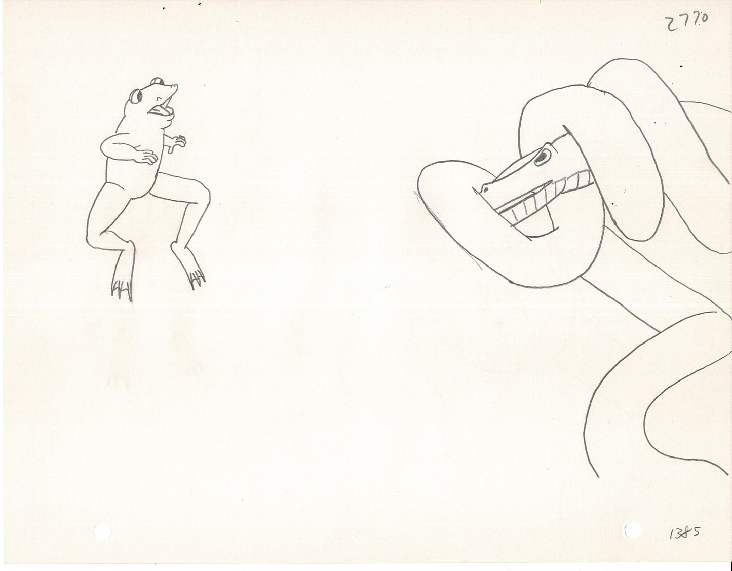 Little Froggy Production Animation Cel and Drawing DMI Ivanick 1970s/80s 70