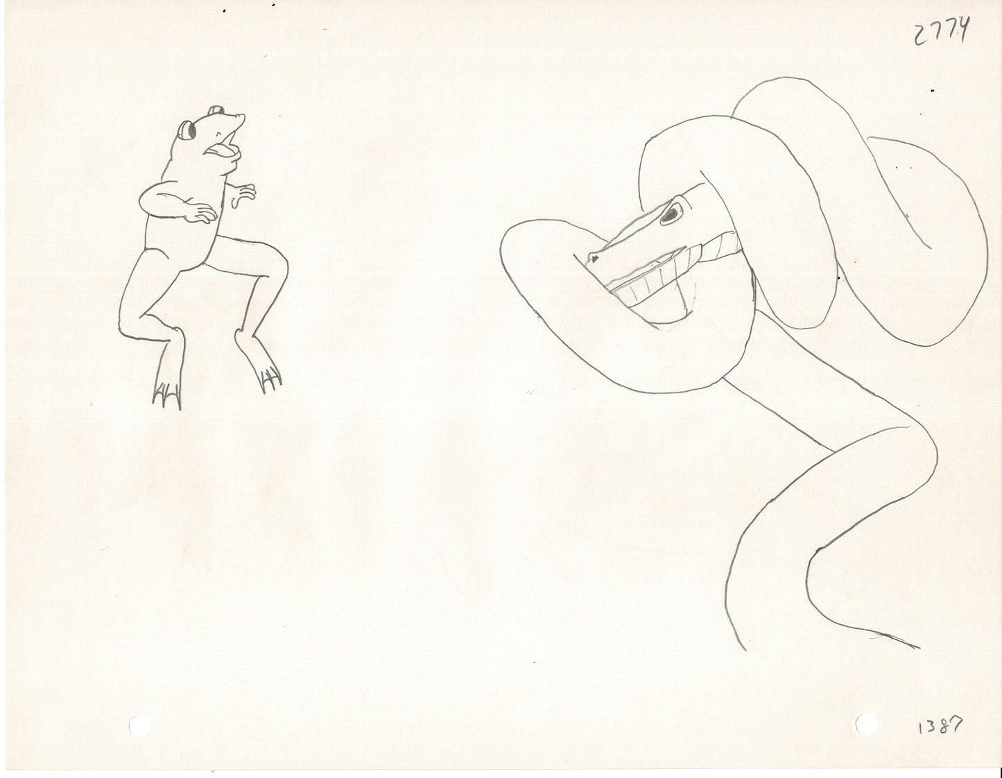 Little Froggy Production Animation Cel and Drawing DMI Ivanick 1970s/80s 74