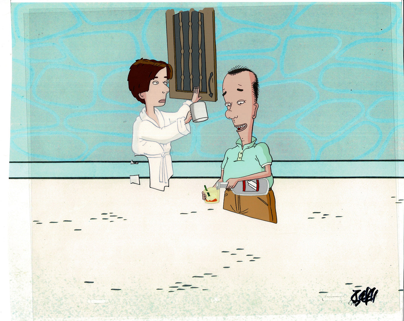 David Spade Production Cel and Drawing from Sammy Production TV Cartoon SNL Alum 2000 C-07