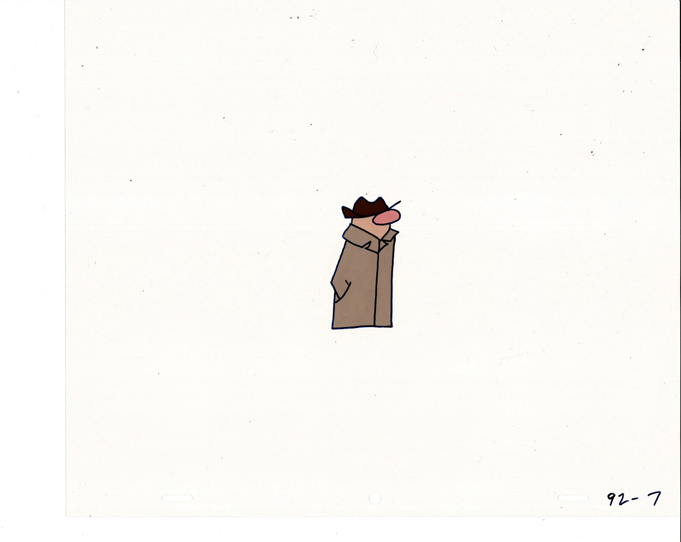 Sesame Street Cel and Drawing Detective The Heavyweight Production Cartoon Ivanick 1989 B-07