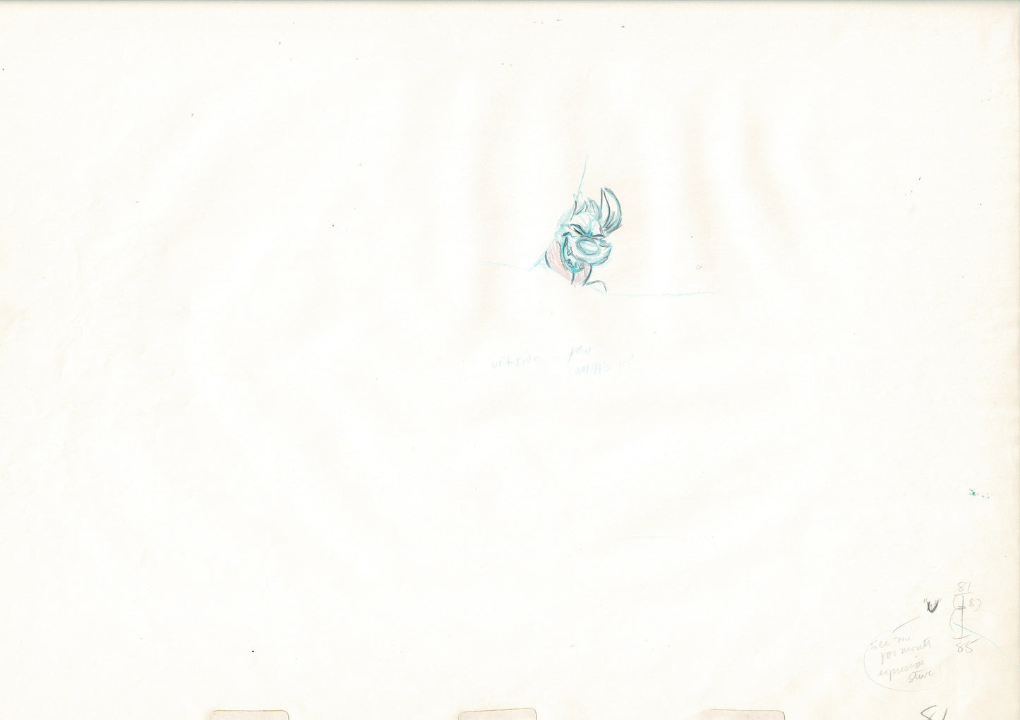 Oliver & Company 1988 DODGER Walt Disney Original Production Animation Drawing B81