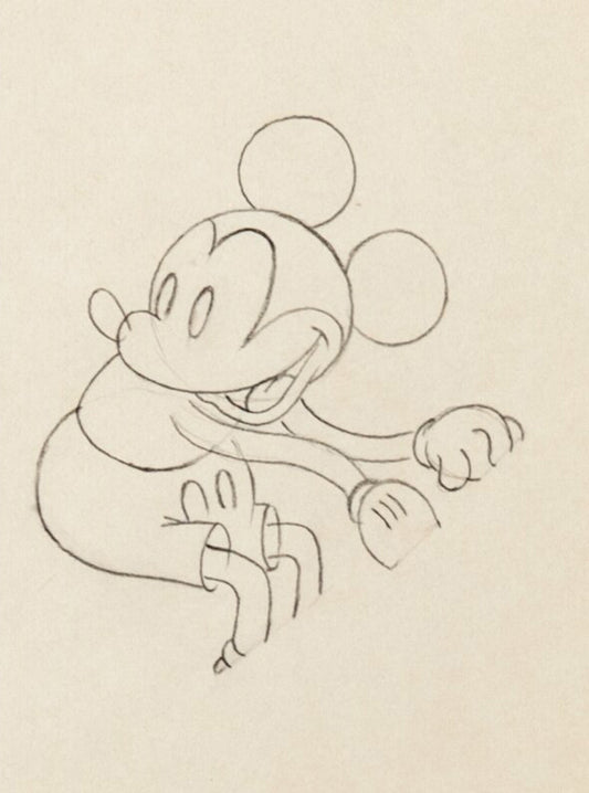 Mickey Mouse 1933 Original Production Animation Cel Drawing from Disney Puppy Love 896