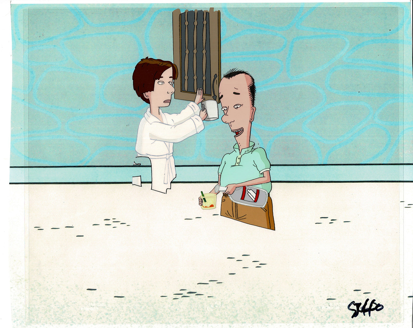 David Spade Production Cel and Drawing from Sammy Production TV Cartoon SNL Alum 2000 C-08