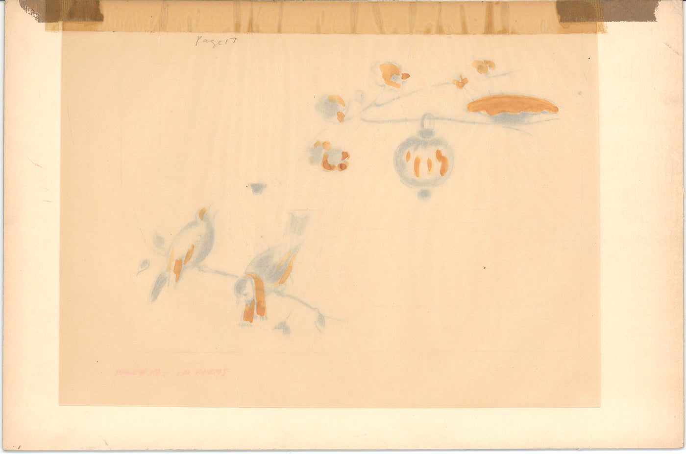Illustration Book Page Original Drawing by Lowenheim c1978 Samuel Lowe H009
