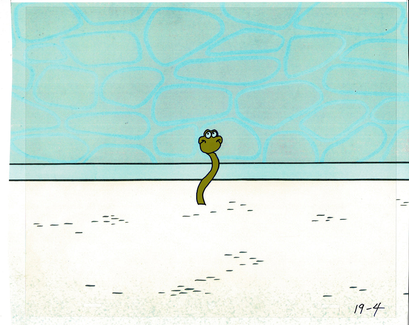 Sesame Street Cel and Drawing Detective Snake Production Cartoon The Coil Case Ivanick 1989 A-09