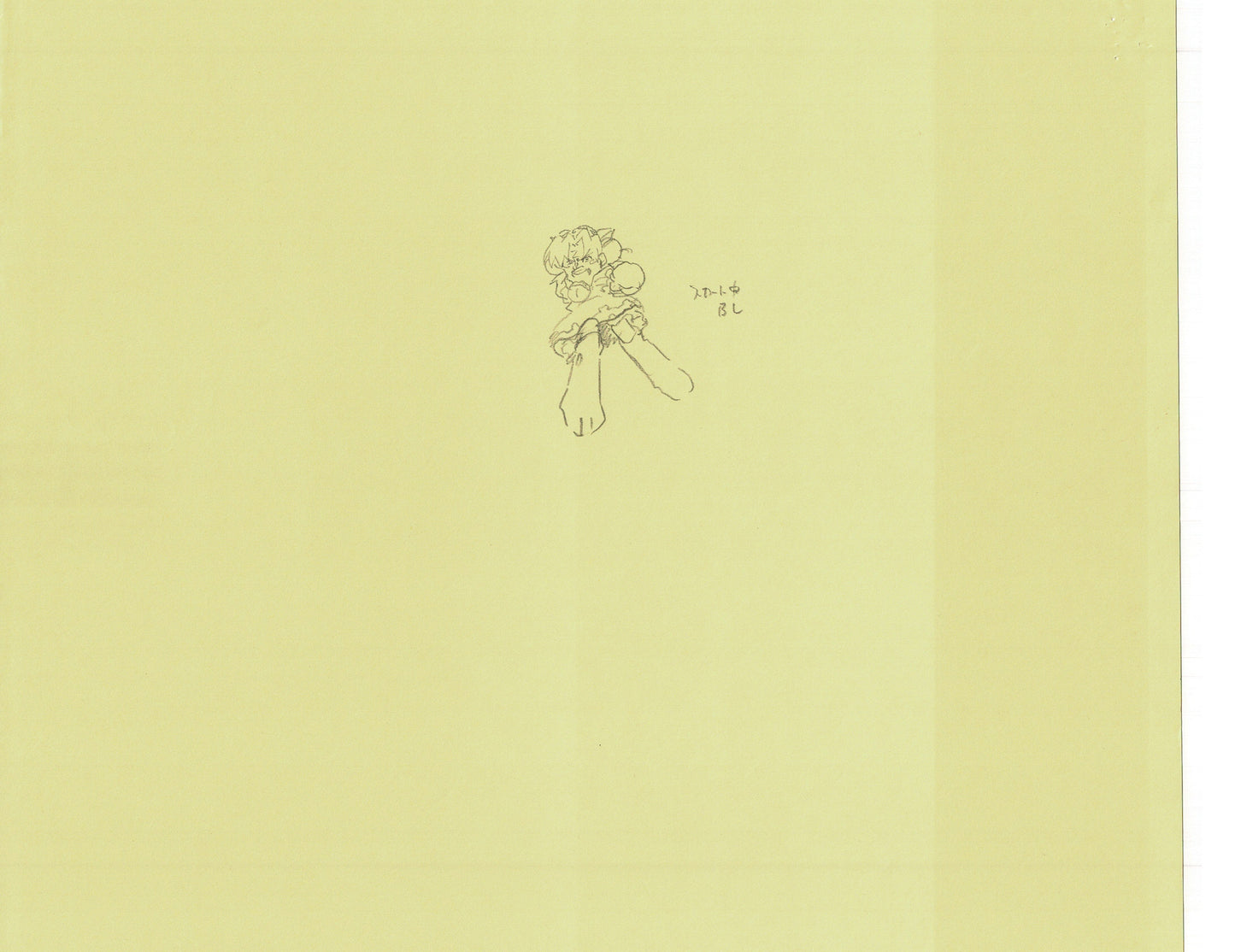 Excel Saga Anime Lot of 2 Production Animation Cel Drawings 2000 AE-21