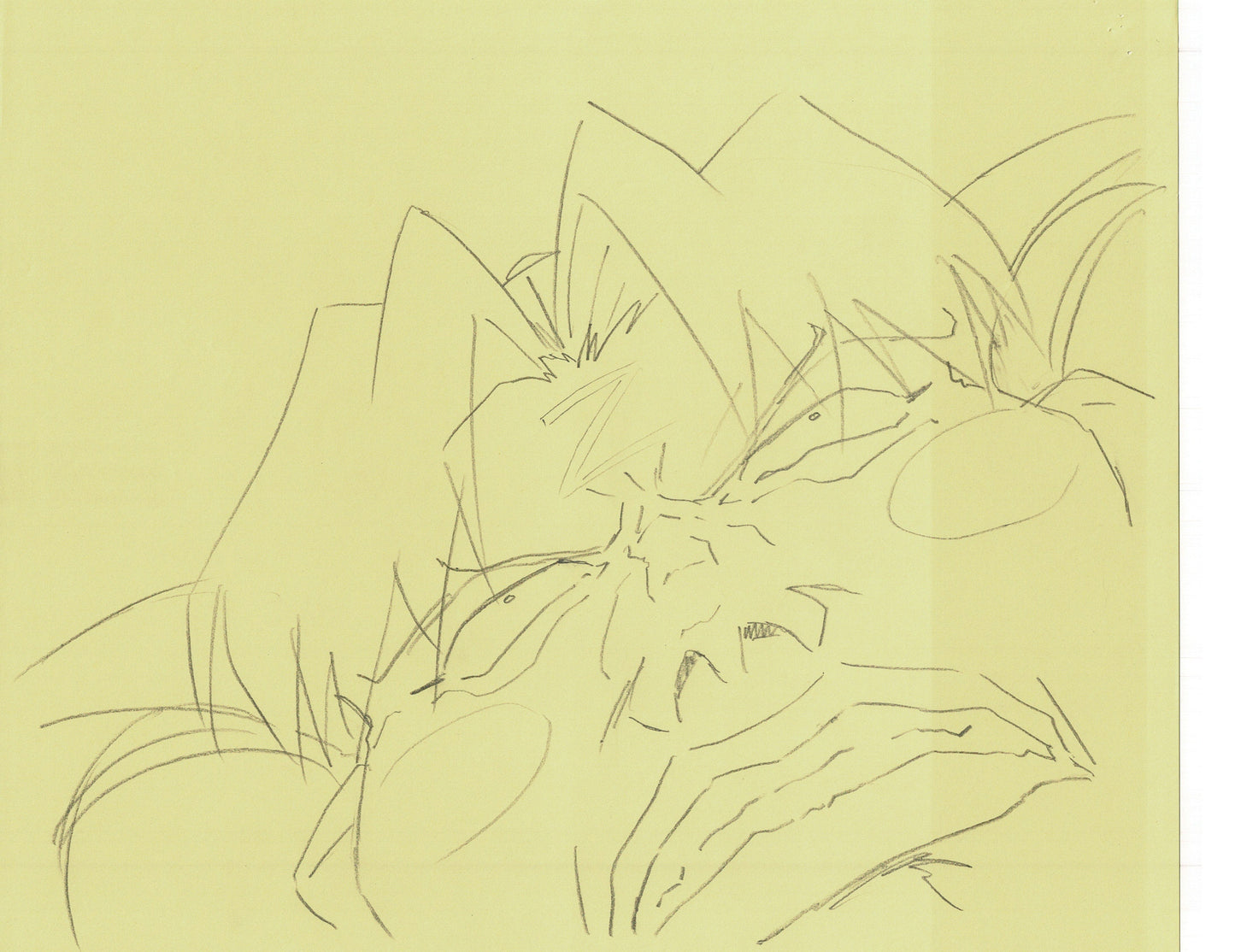 Excel Saga Anime Lot of 2 Production Animation Cel Drawings 2000 AE-25