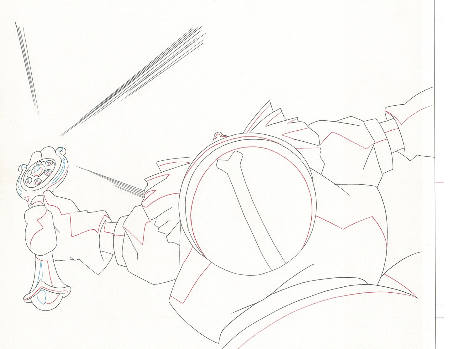 Excel Saga Anime Lot of 2 Production Animation Cel Drawings 2000 AE-31