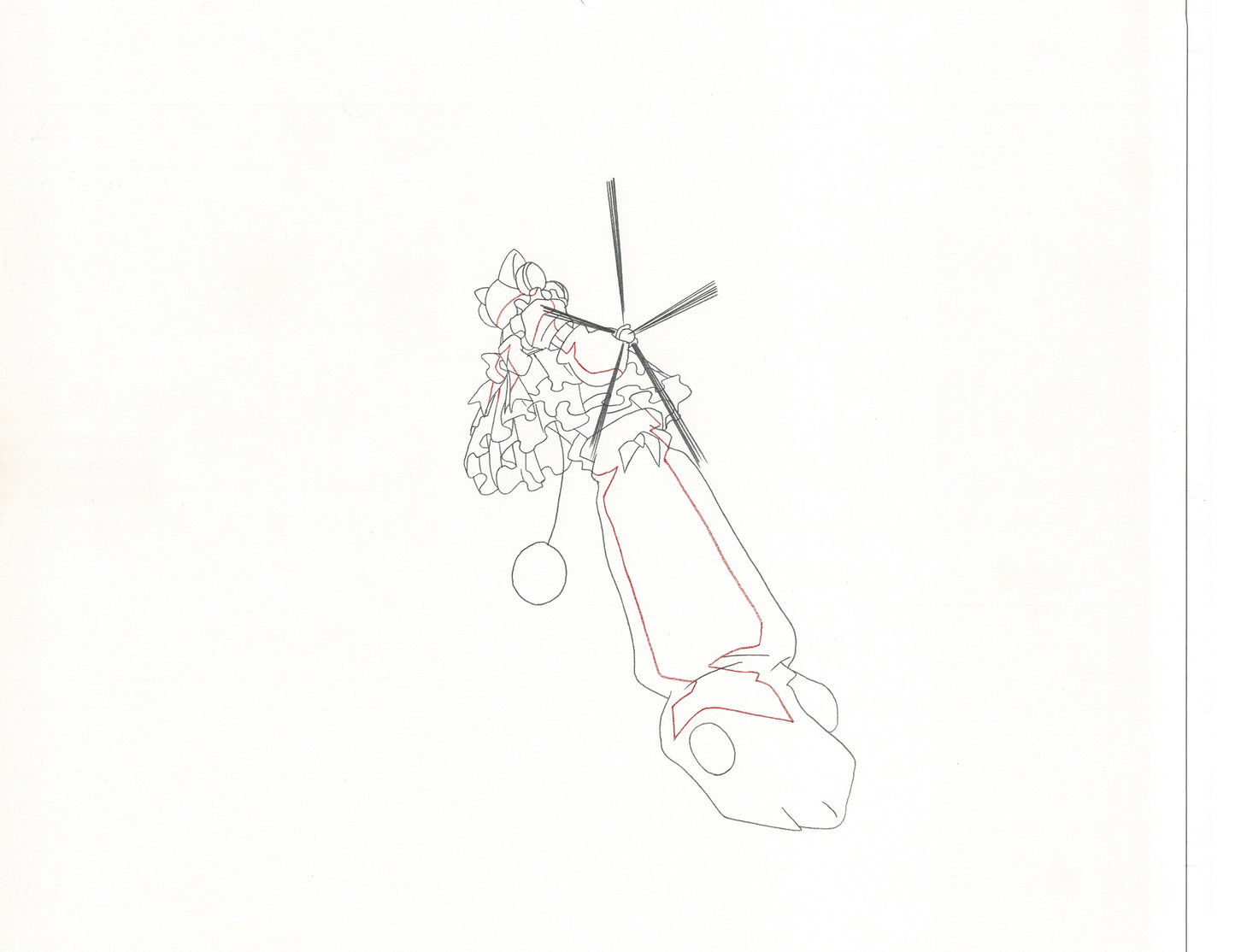 Excel Saga Anime Lot of 2 Production Animation Cel Drawings 2000 AE-33