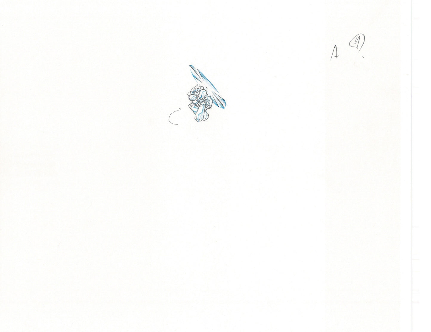 Excel Saga Anime Lot of 2 Production Animation Cel Drawings 2000 AE-49