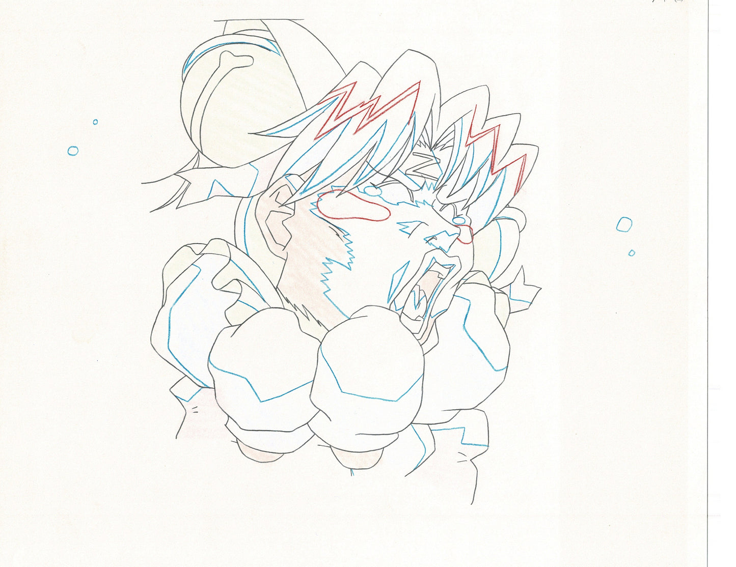 Excel Saga Anime Lot of 2 Production Animation Cel Drawings 2000 BE-25