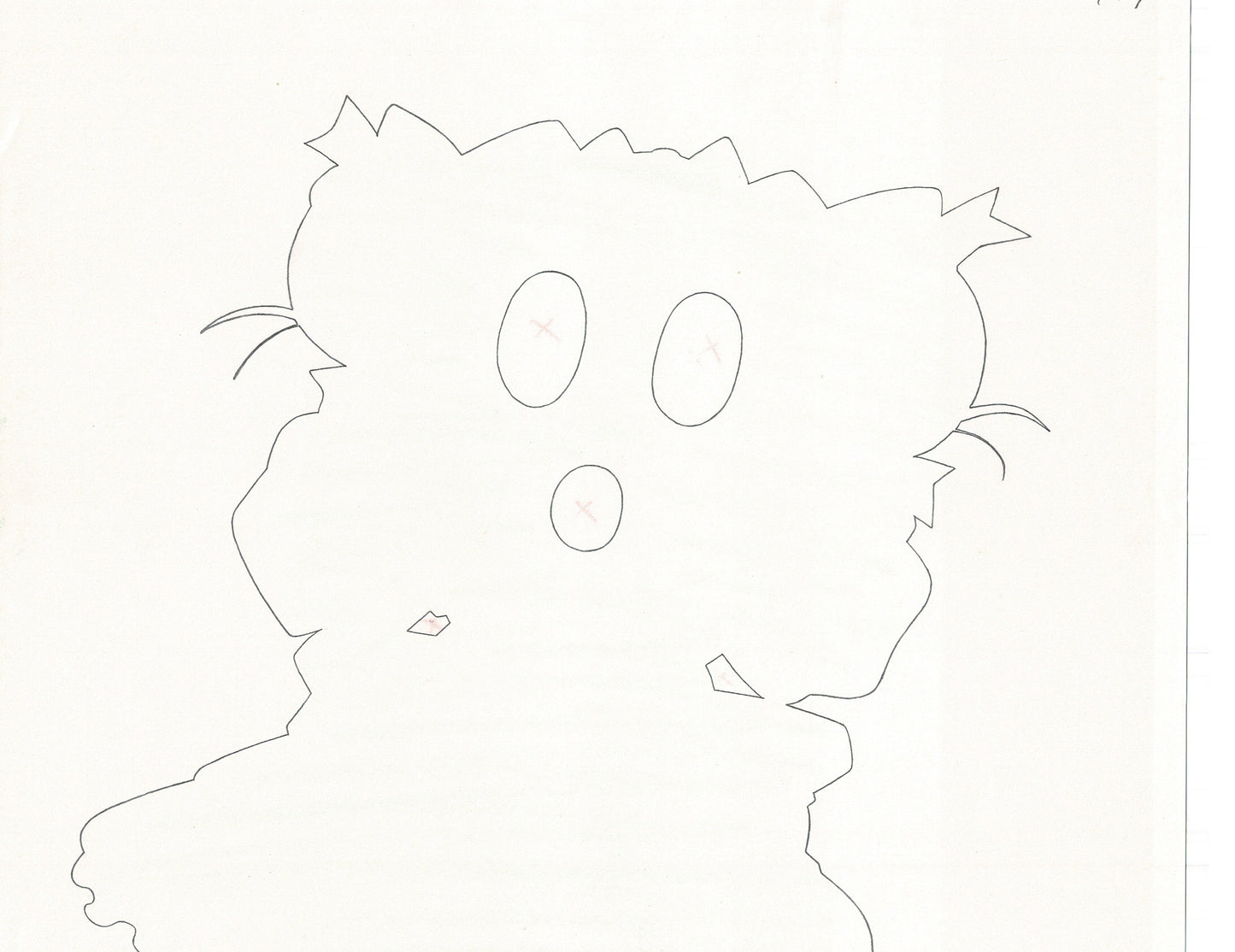 Excel Saga Anime Lot of 2 Production Animation Cel Drawings 2000 BE-55