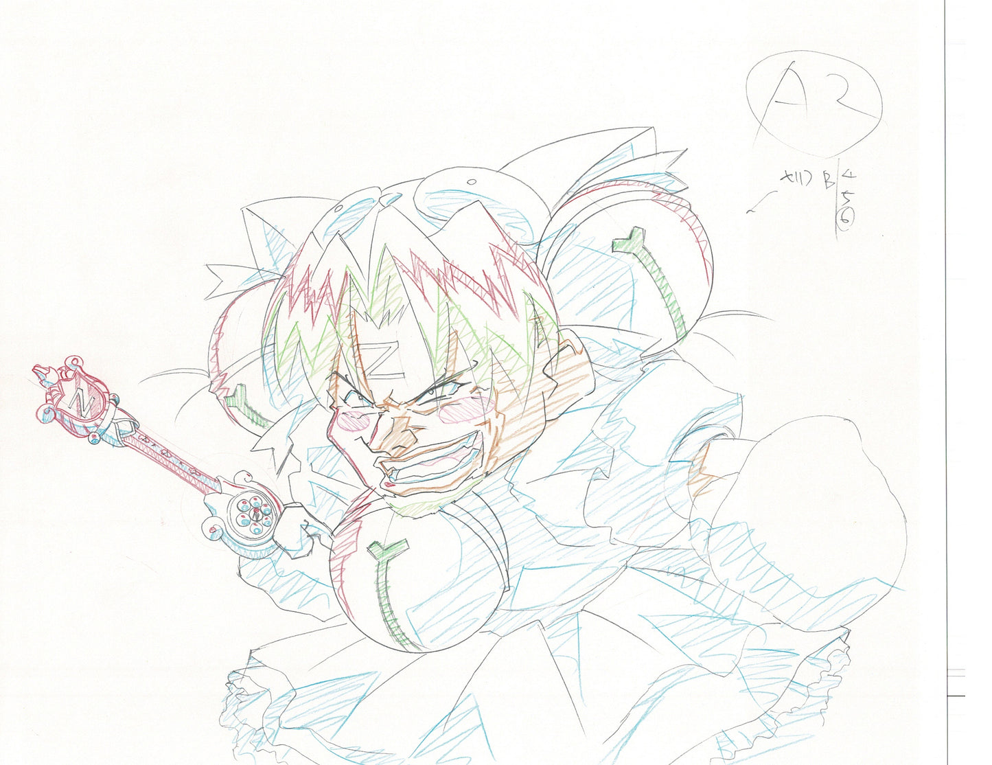 Excel Saga Anime Production Animation Cel Drawing 2000 CE-14