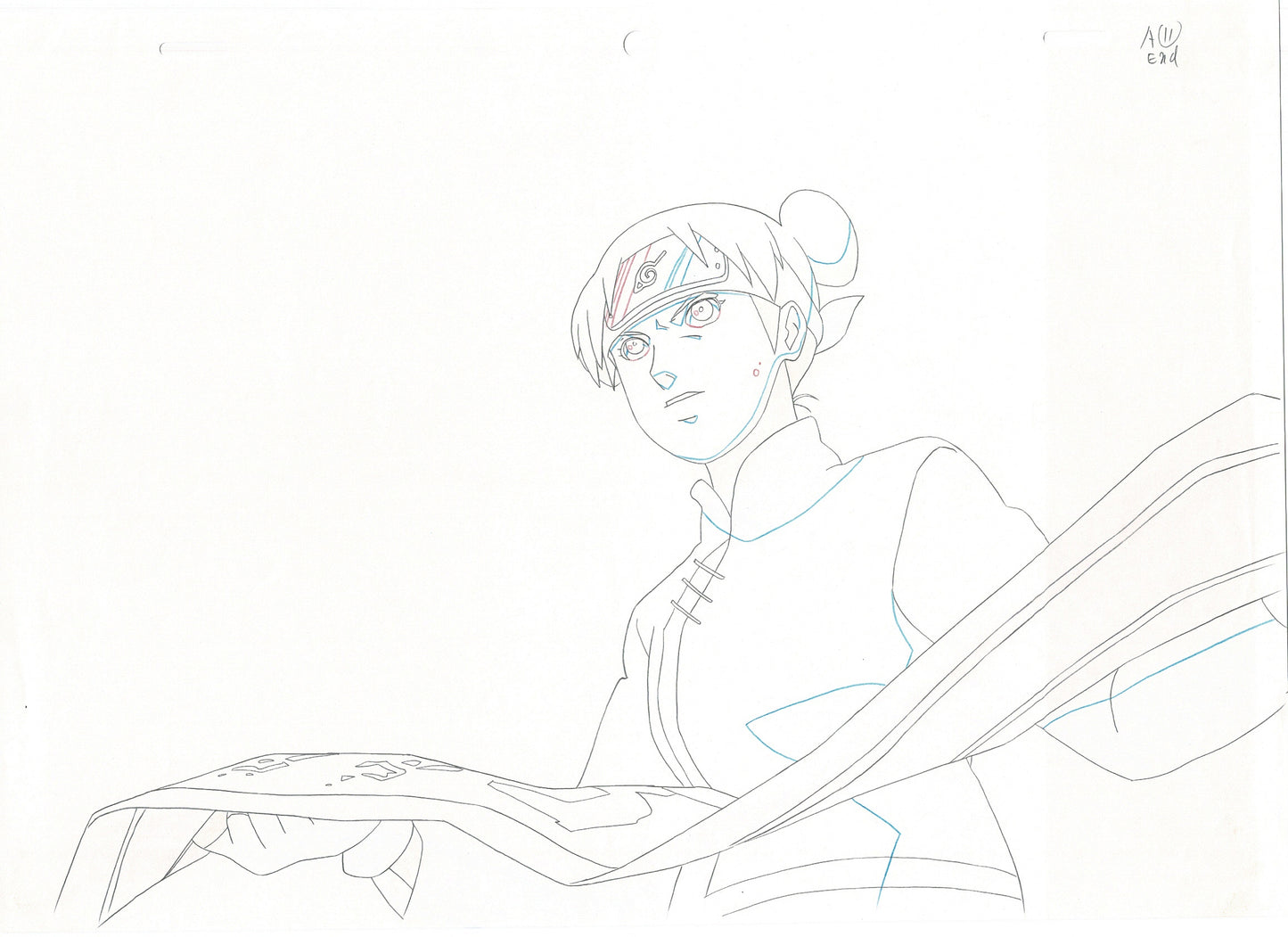 Naruto: Shippuden Tenten Anime Production Animation Cel Drawing 2007-17 DE-08
