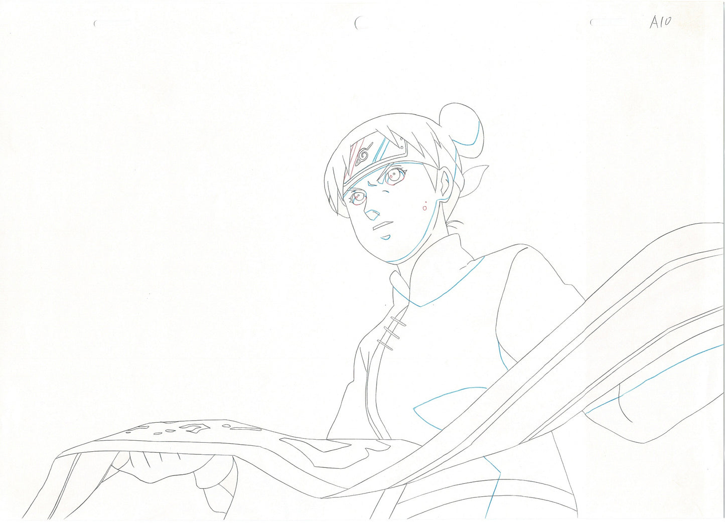Naruto: Shippuden Tenten Anime Production Animation Cel Drawing 2007-17 DE-21