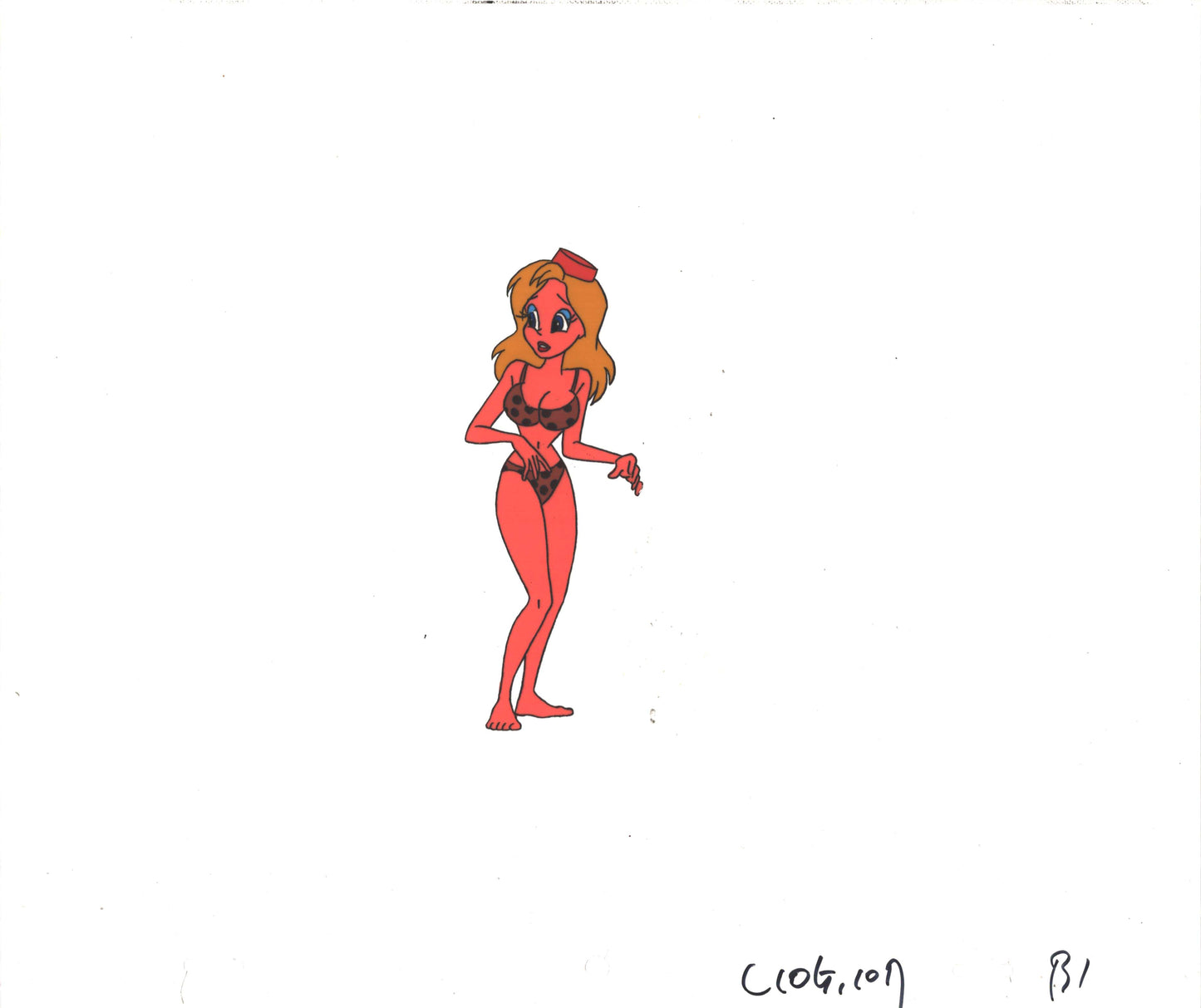 Wacky World of Tex Avery DIC Original Production Animation Cel of Bikini Girl 1997 A-B1B